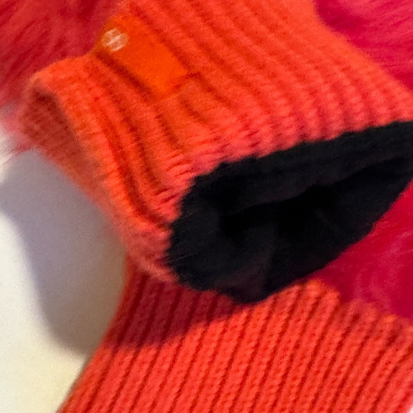 FAUX FUR KNIT MITTENS warm soft - hot pink and salmon color - Picture 10 of 12